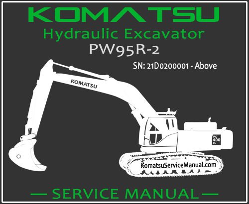 Komatsu PW95R-2 Hydraulic Excavator Service Repair Manual SN 21D0200001-Up